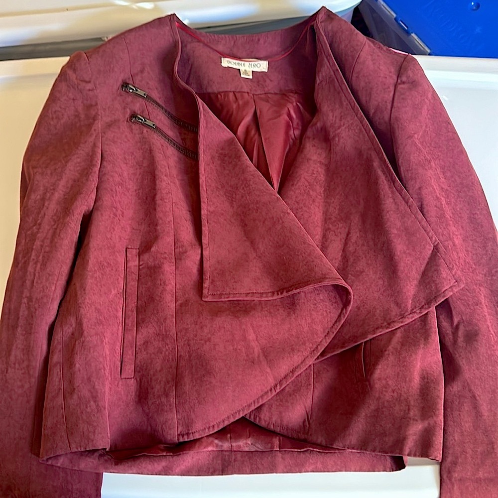 Double Zero Maroon Suede Sipper Jacket - image 2